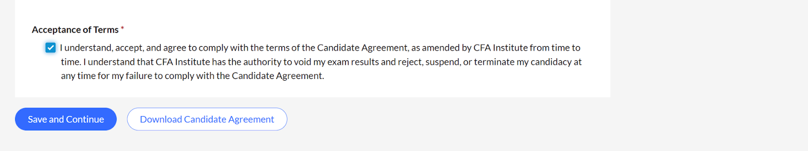Mục 7: Candidate Agreement