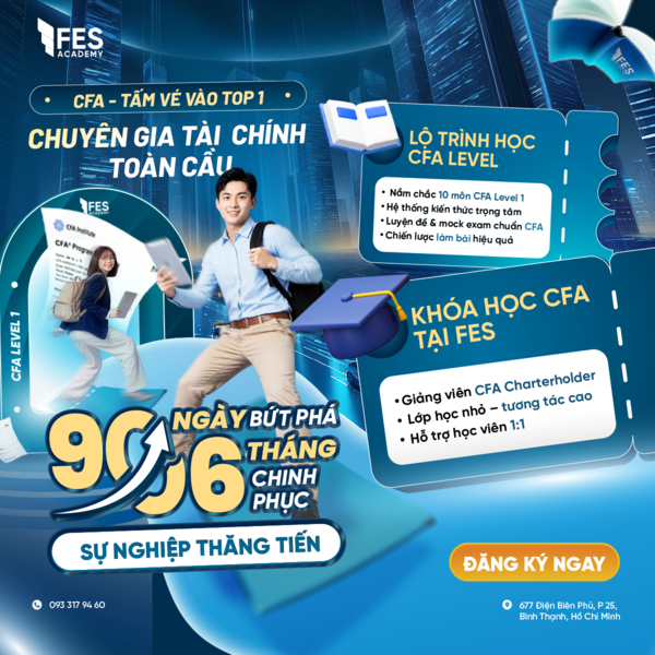 Khai giảng khoá CFA level 1 tháng 7